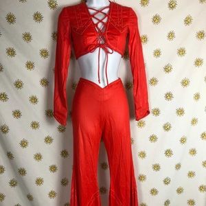 Super Rare 1970s Disco Era Two Piece
